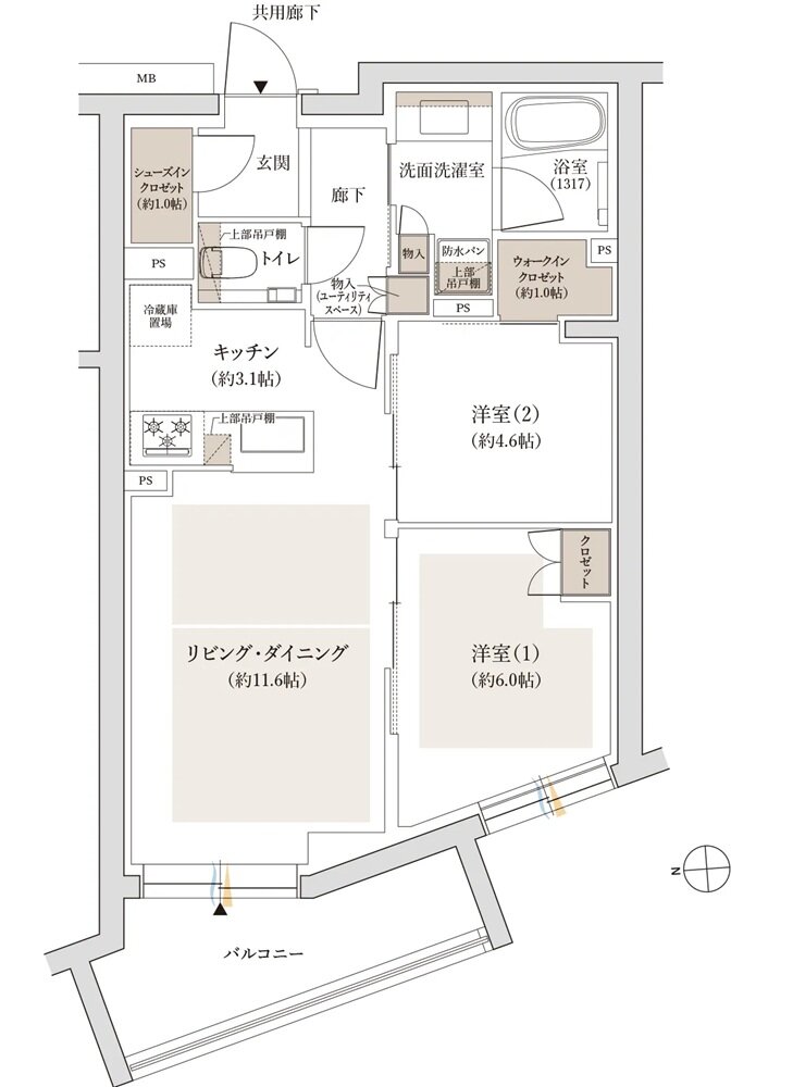 ジオ学芸大学 間取り G TYPE