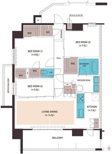 レーベン平尾ハイムスイート 間取り Q type（PREMIUM）