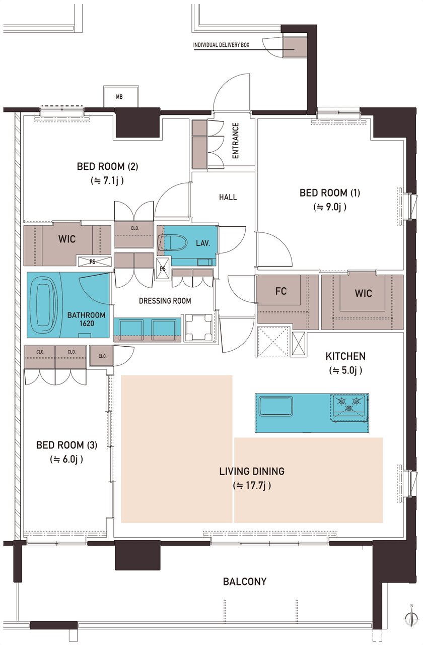 レーベン平尾ハイムスイート 間取り T type(PREMIUM)