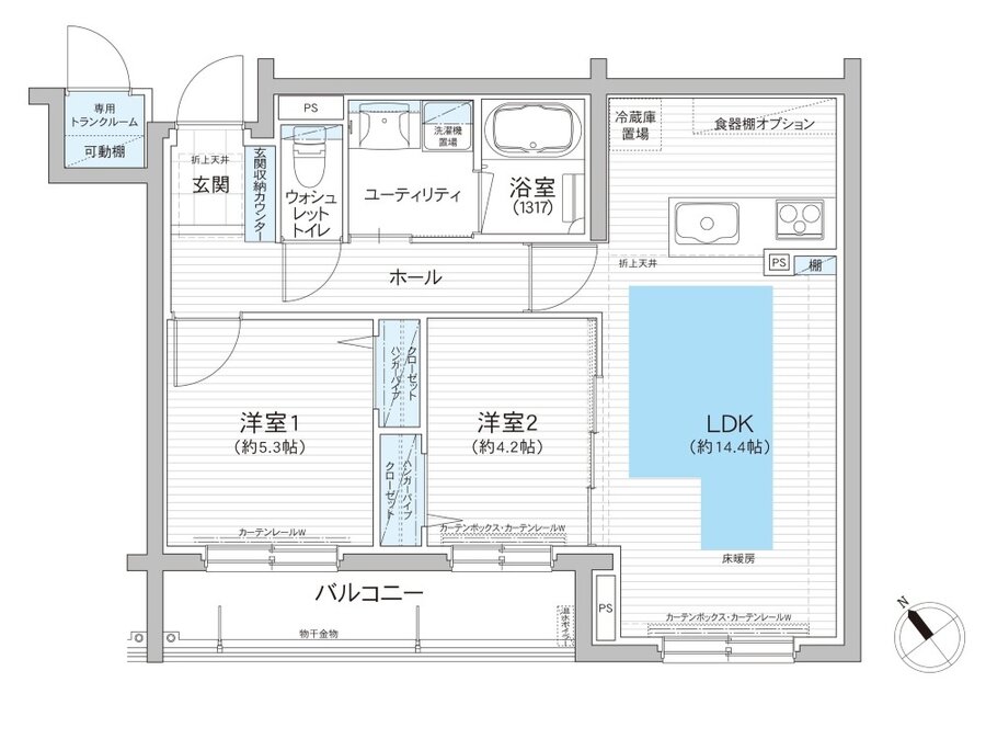 グランファーレ南郷13丁目駅前 間取り A type