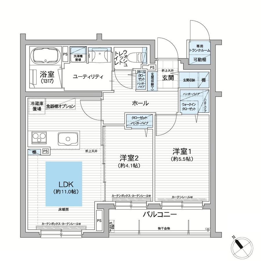 グランファーレ南郷13丁目駅前 間取り D type