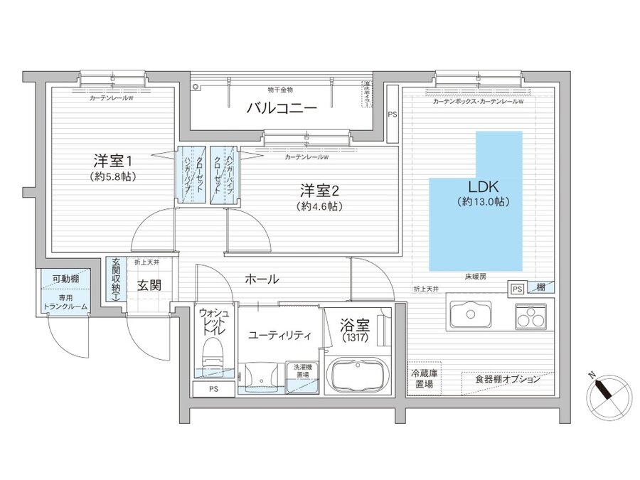 グランファーレ南郷13丁目駅前 間取り G type
