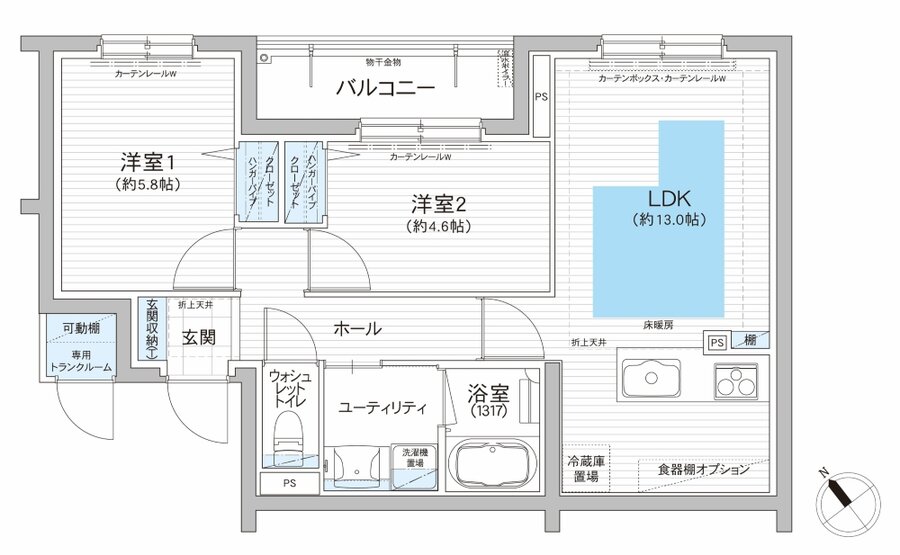グランファーレ南郷13丁目駅前 間取り G type