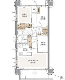 ウエリスサーパス中浦和 間取り Aタイプ