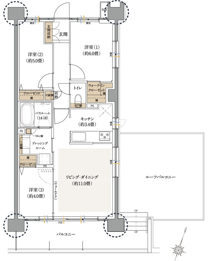 ウエリスサーパス中浦和 間取り Trタイプ