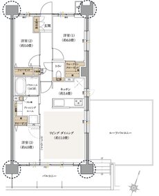 ウエリスサーパス中浦和 間取り Trタイプ