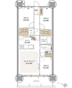 ウエリスサーパス中浦和 間取り Cタイプ
