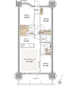 ウエリスサーパス中浦和 間取り Oタイプ