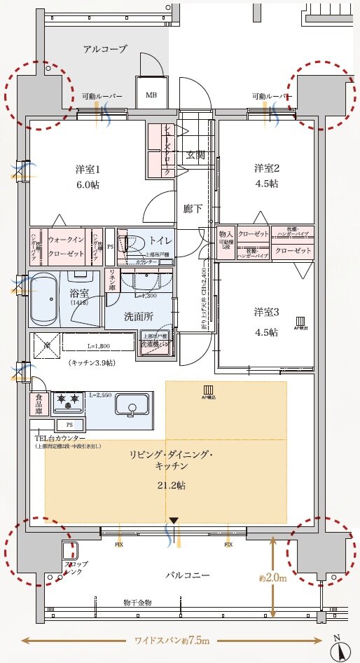 エクセルグランデ岡崎駅 間取り A1 type