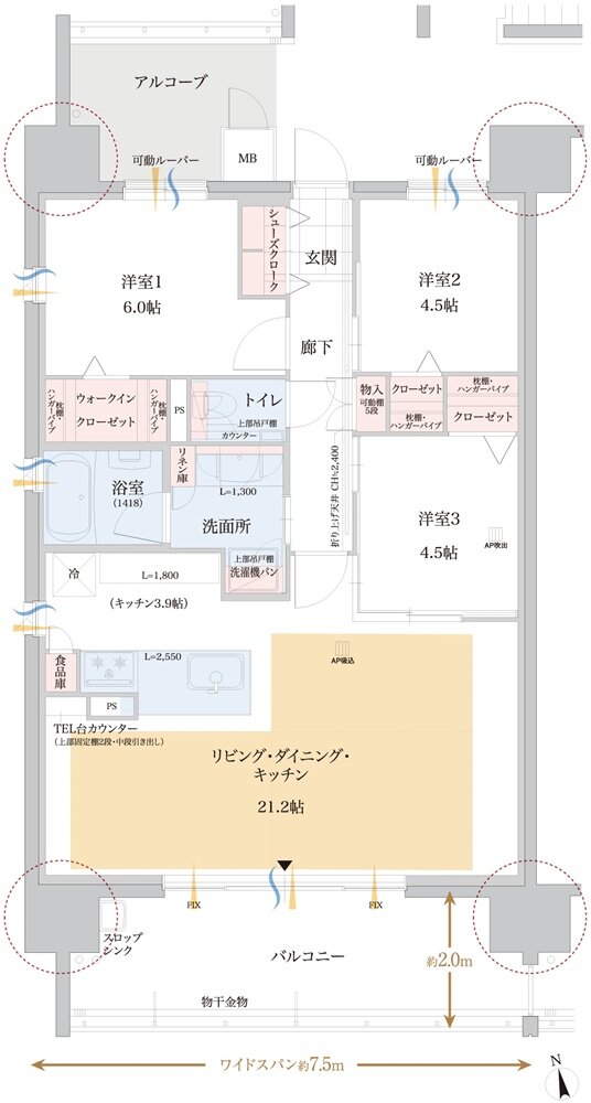 エクセルグランデ岡崎駅 間取り A1 type