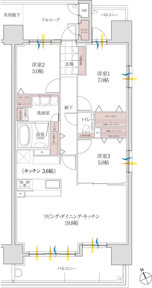 エルグランデ安城花の木 間取り C type