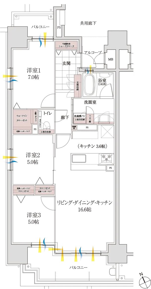 エルグランデ安城花の木 間取り A type