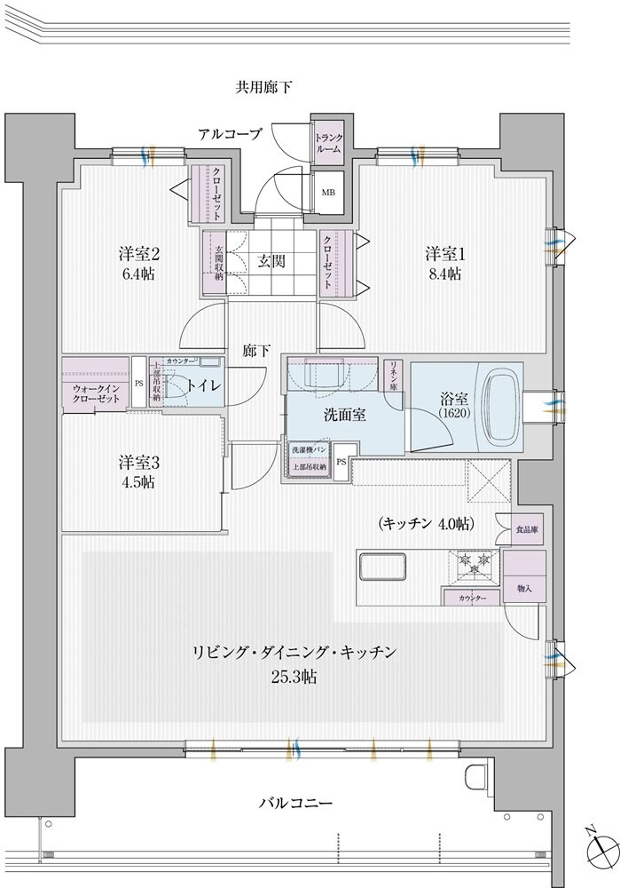 エクセルグランデ刈谷市駅 間取り F-1 type