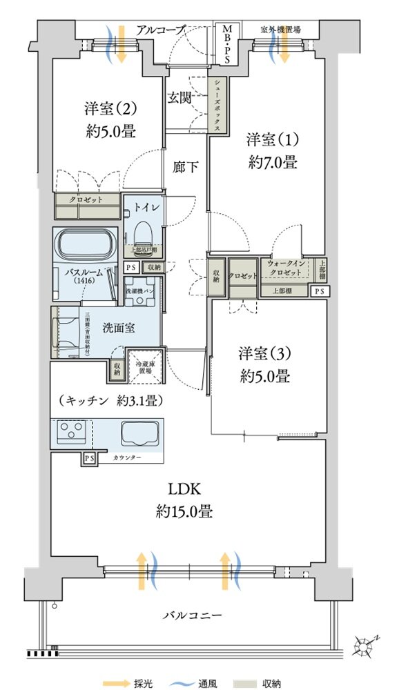 ワコーレ西神中央セレーナ 間取り C type