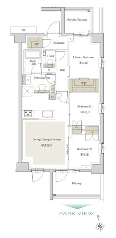 サンウッドテラス府中八幡町 間取り H type (2F)