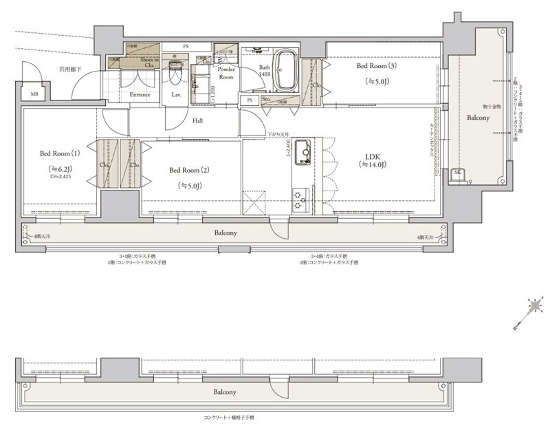 クラブスタイル桜並木駅ルクス 間取り Aタイプ