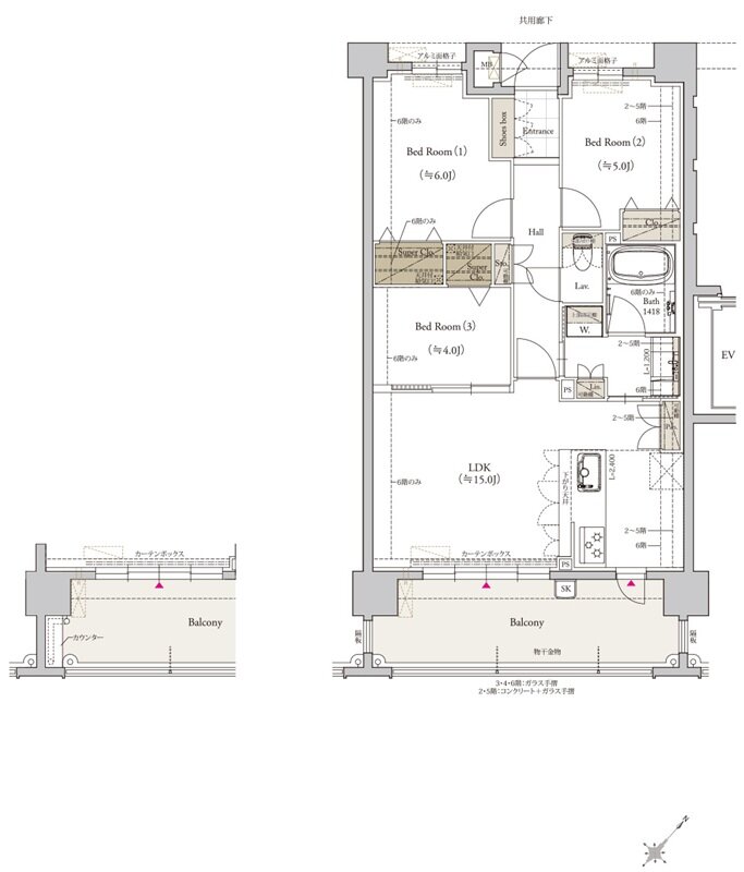 クラブスタイル桜並木駅ルクス 間取り Dタイプ