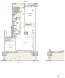 クラブスタイル桜並木駅ルクス 間取り Eタイプ
