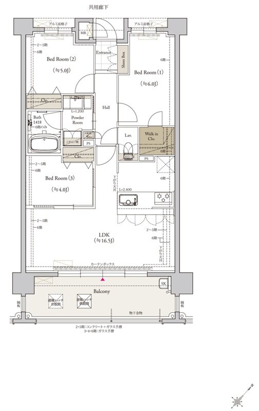 クラブスタイル桜並木駅ルクス 間取り Fタイプ