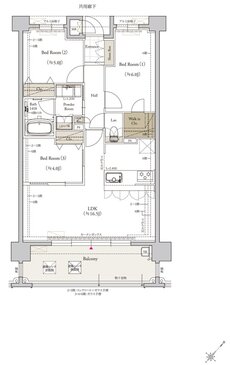 クラブスタイル桜並木駅ルクス 間取り Fタイプ