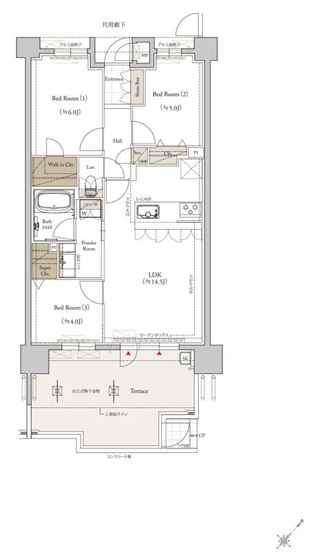 クラブスタイル桜並木駅ルクス 間取り Gtタイプ