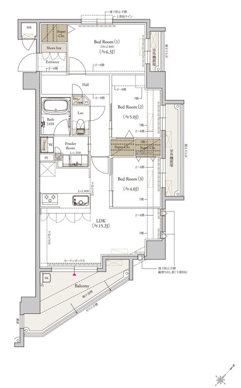 クラブスタイル桜並木駅ルクス 間取り Iタイプ