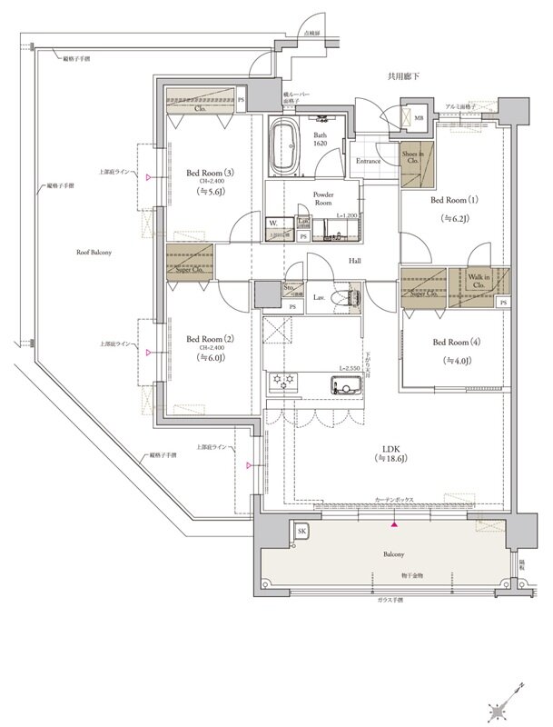 クラブスタイル桜並木駅ルクス 間取り Jタイプ