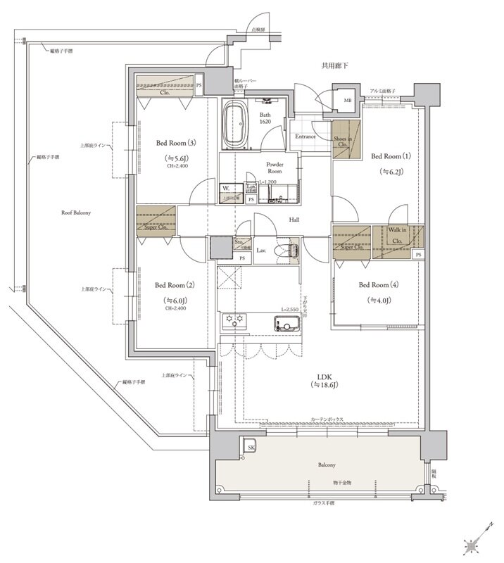クラブスタイル桜並木駅ルクス 間取り Jタイプ