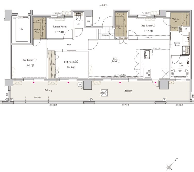 クラブスタイル桜並木駅ルクス 間取り Lタイプ