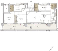 クラブスタイル桜並木駅ルクス 間取り Lタイプ