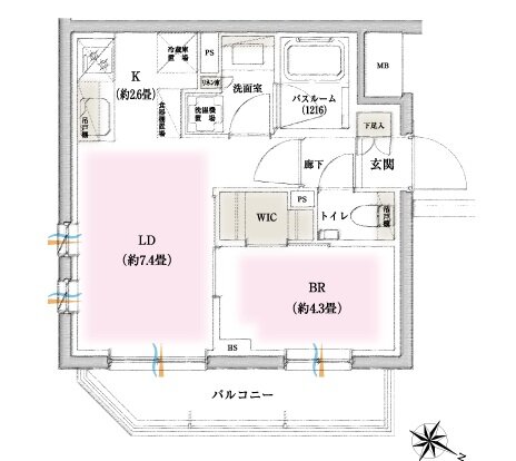 イノバス石神井公園 間取り Eタイプ