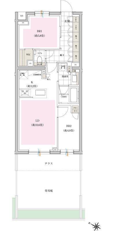 イノバス石神井公園 間取り Bgタイプ