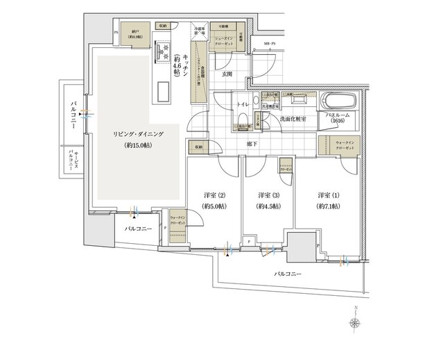 アトラス明大前 間取り Gタイプ