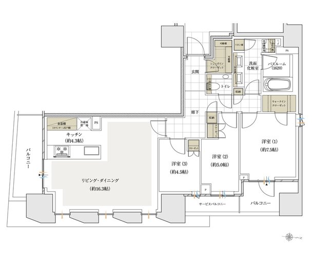 アトラス明大前 間取り Iタイプ