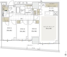 アトラス明大前 間取り Hタイプ
