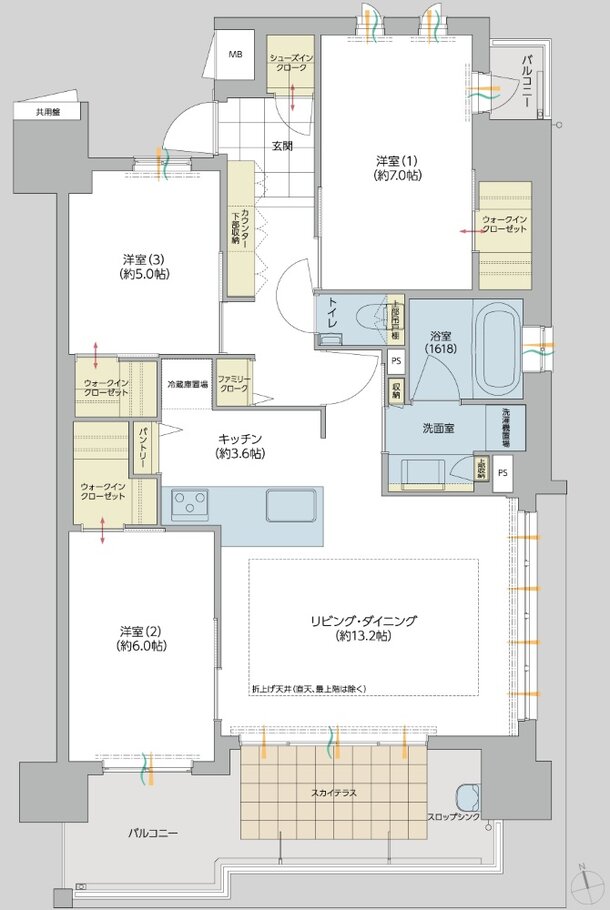 ロイヤルガーデン老松町弐番館 間取り 81-C TYPE