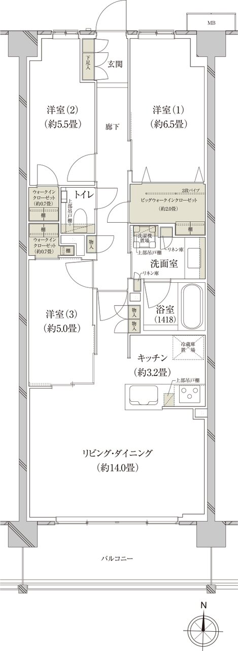 （仮称）上大岡プロジェクト 間取り A-E type