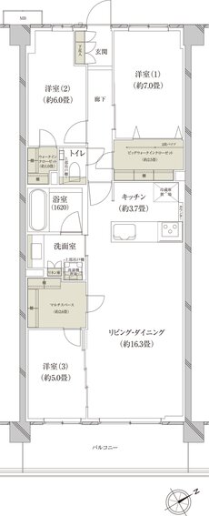 （仮称）上大岡プロジェクト 間取り B-D type