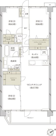 （仮称）上大岡プロジェクト 間取り B-A type