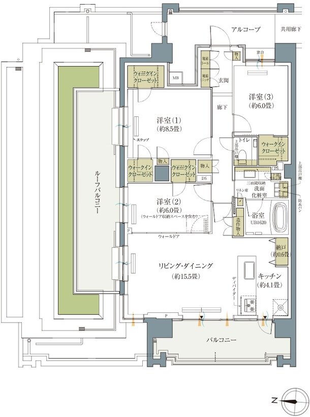 プラウド成城コート 間取り C2 type