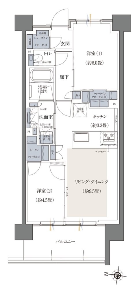 ビアレ北浦和 間取り G type