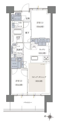 ビアレ北浦和 間取り G type