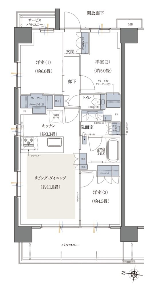 ビアレ北浦和 間取り A type