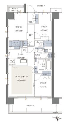 ビアレ北浦和 間取り A type