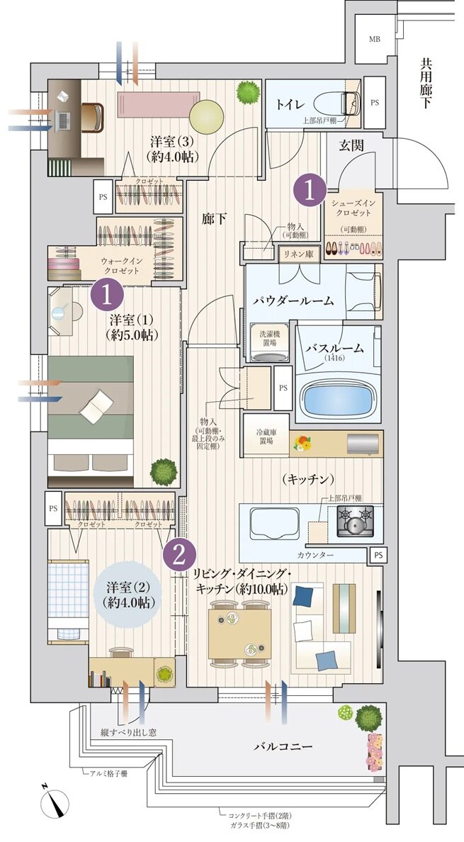 プレサンス ロジェ 阿倍野寺田町 間取り Aタイプ