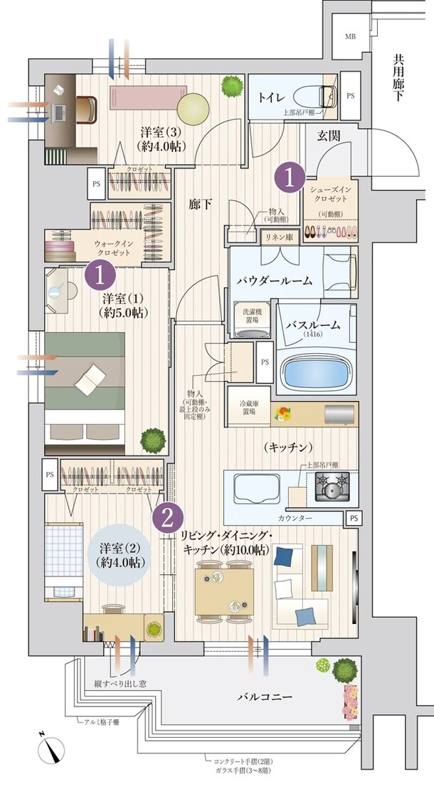 プレサンス ロジェ 阿倍野寺田町 間取り Aタイプ