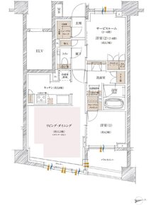 クレヴィア町屋レジデンス 間取り C type