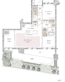 クレヴィア町屋レジデンス 間取り C2t type