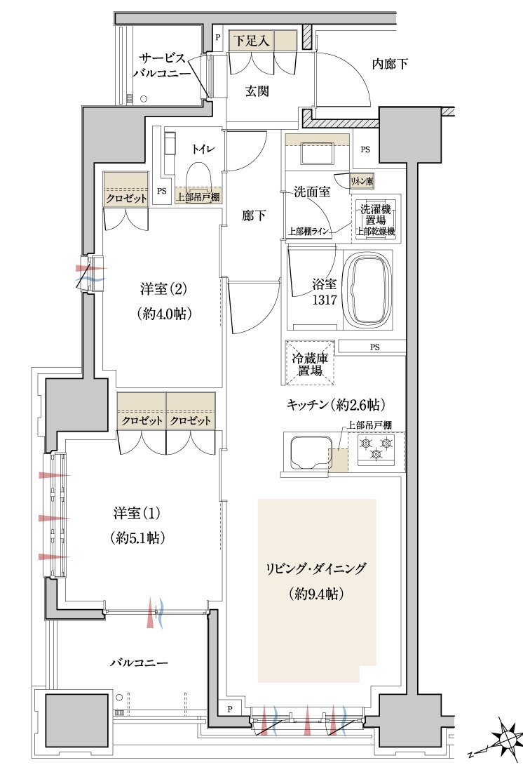 クレヴィア浜田山 間取り A type
