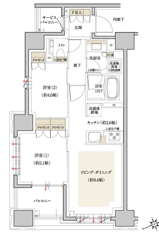 クレヴィア浜田山 間取り A type